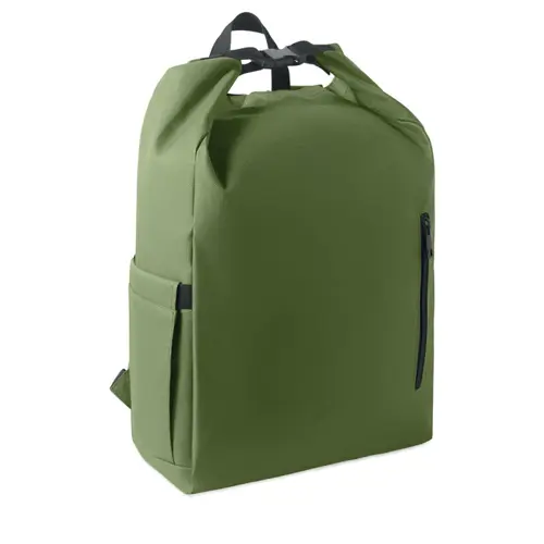Zaino porta PC 15'' rolltop in poliestere 600D RPET spallacci regolabili