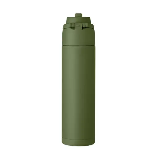Borraccia in acciaio inox riciclato con beccuccio e manico da 500ml