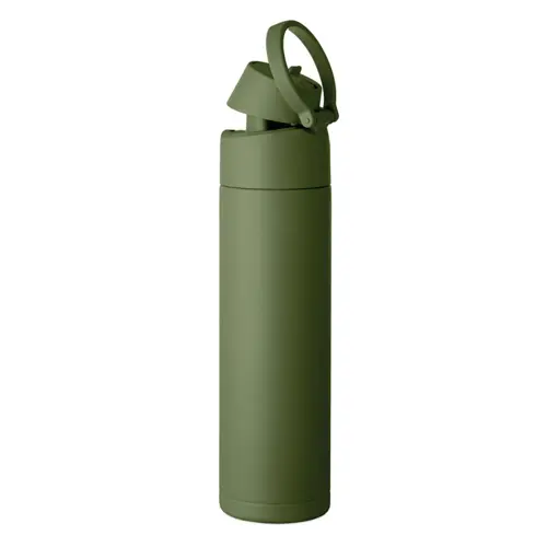 Borraccia in acciaio inox riciclato con beccuccio e manico da 500ml