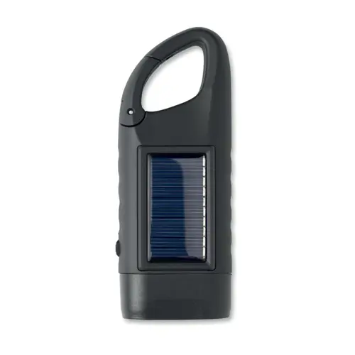 Torcia a 3 LED alimentata da pannello solare e manovella a dinamo
