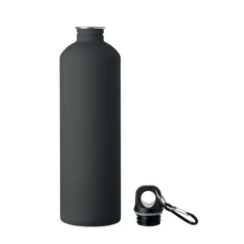 Borraccia termica in acciaio inox riciclato finitura gommata e moschettone 750ml