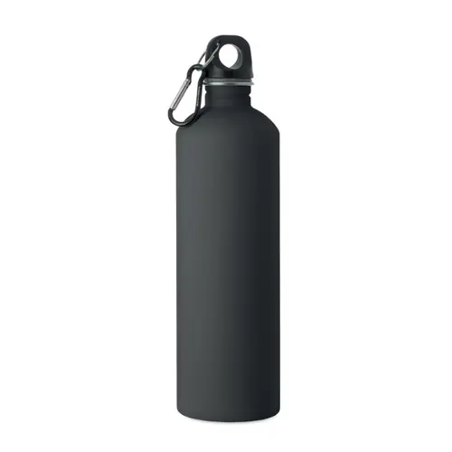 Borraccia termica in acciaio inox riciclato finitura gommata e moschettone 750ml