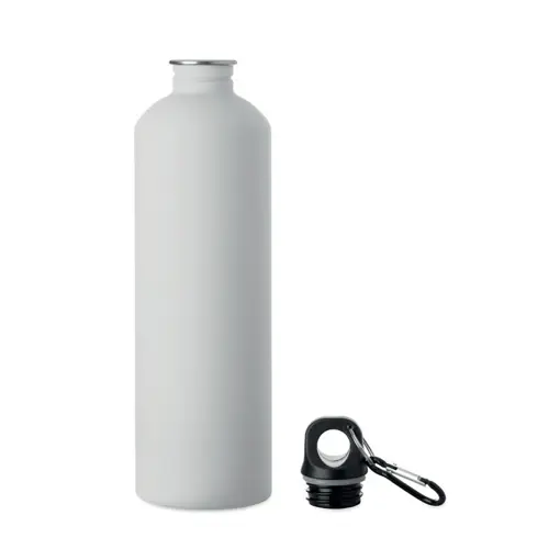 Borraccia termica in acciaio inox riciclato finitura gommata e moschettone 750ml