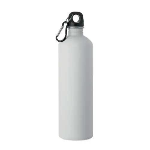 Borraccia termica in acciaio inox riciclato finitura gommata e moschettone 750ml