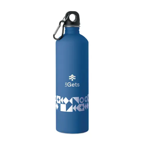 Borraccia termica in acciaio inox riciclato finitura gommata e moschettone 750ml