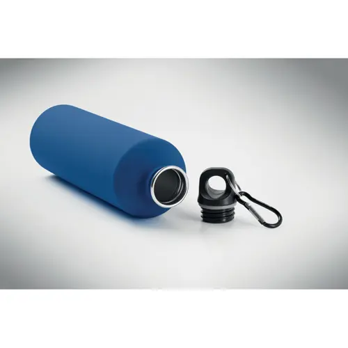 Borraccia termica in acciaio inox riciclato finitura gommata e moschettone 750ml