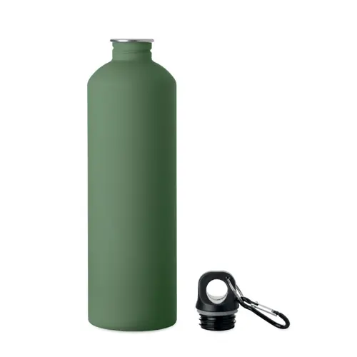 Borraccia termica in acciaio inox riciclato finitura gommata e moschettone 750ml