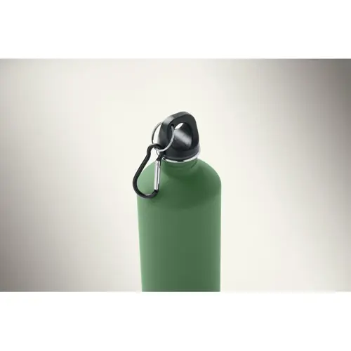 Borraccia termica in acciaio inox riciclato finitura gommata e moschettone 750ml