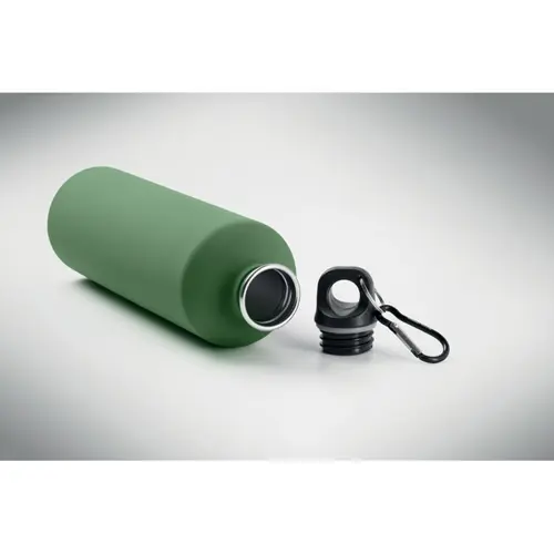 Borraccia termica in acciaio inox riciclato finitura gommata e moschettone 750ml