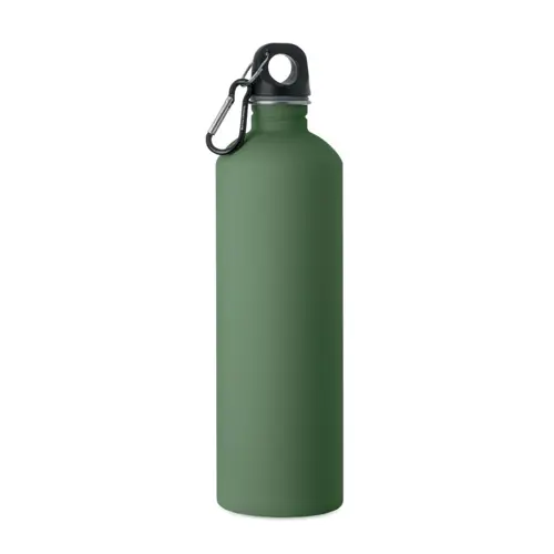 Borraccia termica in acciaio inox riciclato finitura gommata e moschettone 750ml
