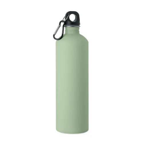 Borraccia termica in acciaio inox riciclato finitura gommata e moschettone 750ml