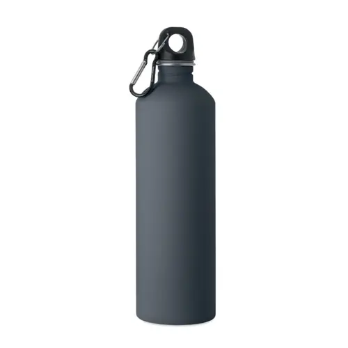 Borraccia termica in acciaio inox riciclato finitura gommata e moschettone 750ml