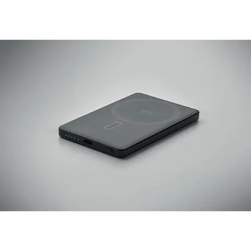 Power bank wireless magnetico in alluminio riciclato 5000mAh per smartphone smartwatch e cuffie