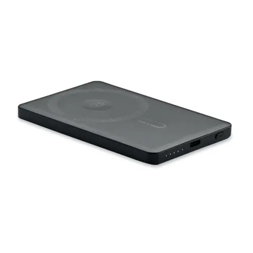 Power bank wireless magnetico in alluminio riciclato 5000mAh per smartphone smartwatch e cuffie