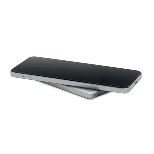 Power bank wireless magnetico in alluminio riciclato 5000mAh per smartphone smartwatch e cuffie