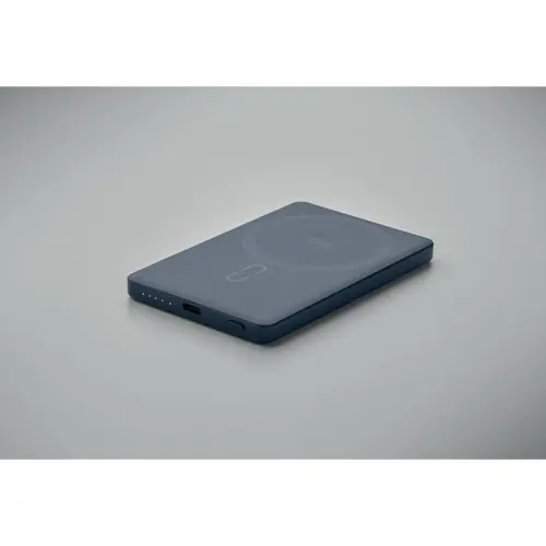 Power bank wireless magnetico in alluminio riciclato 5000mAh per smartphone smartwatch e cuffie