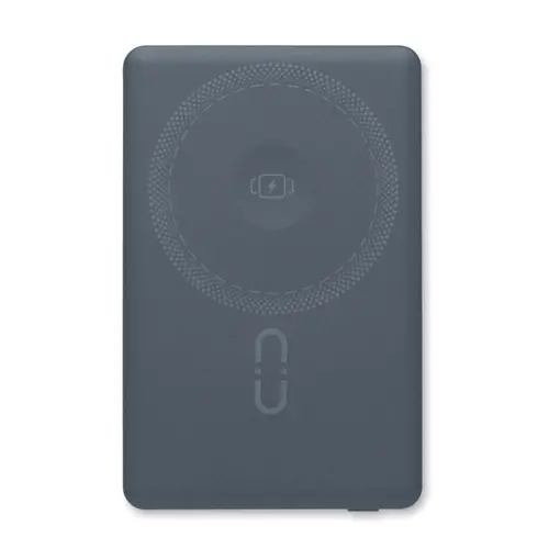 Power bank wireless magnetico in alluminio riciclato 5000mAh per smartphone smartwatch e cuffie