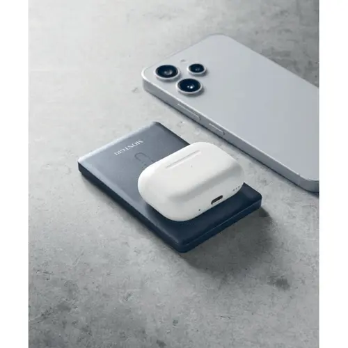 Power bank wireless magnetico in alluminio riciclato 5000mAh per smartphone smartwatch e cuffie
