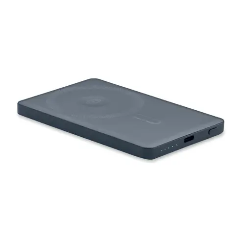 Power bank wireless magnetico in alluminio riciclato 5000mAh per smartphone smartwatch e cuffie