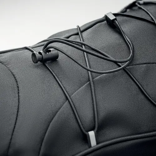 Zaino in RPET 600D con dettagli riflettenti per alta visibilità e tasche laterali in rete 29x16x46cm