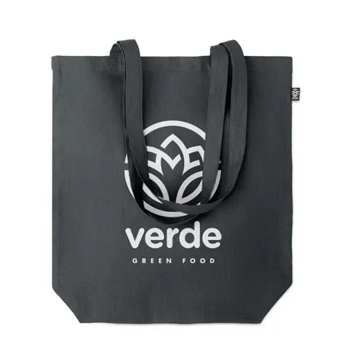 Shopper in 100% canapa a soffietto con manici lunghi e in diverse colorazioni da 200gr 38x10x42cm