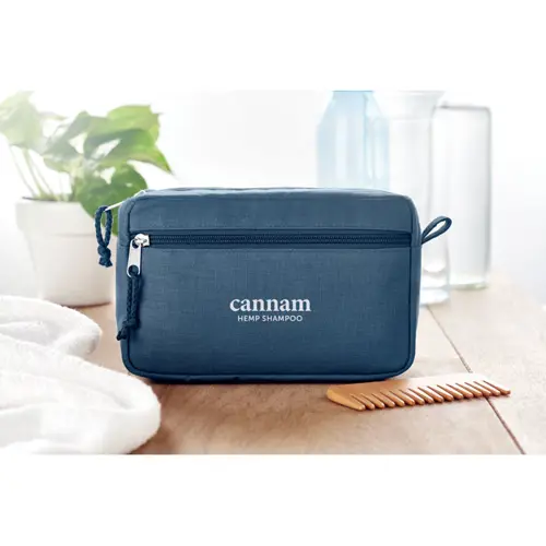 Trousse da viaggio con doppia cerniera 100% canapa 210x80x130mm