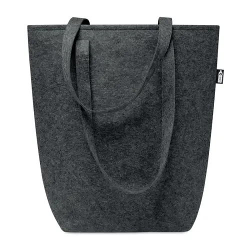 Shopper in feltro RPET a soffietto con manici lunghi 40x15x42cm