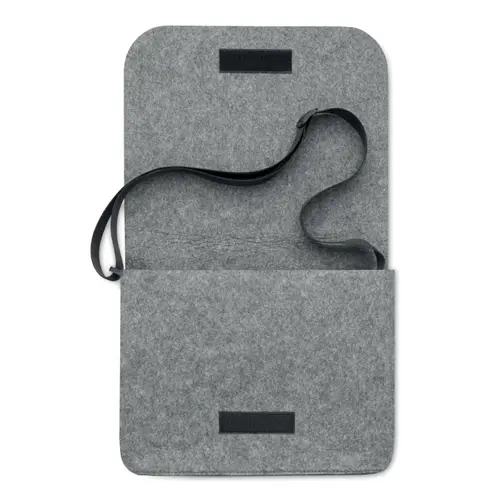 Borsa porta pc da 15" in feltro con tracolla e chiusura a patella 36x8x27cm