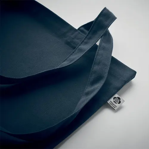 Shopper in cotone organico con manici lunghi disponibile in diverse colorazioni da 140gr 38x42cm