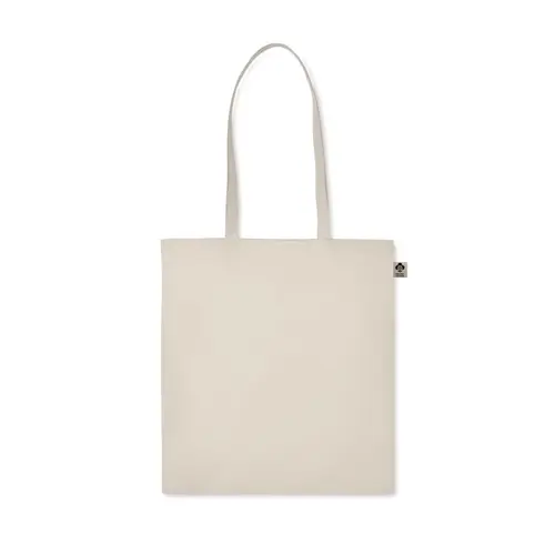 Shopper in cotone organico con manici lunghi in colore naturale da 140gr 38x42cm