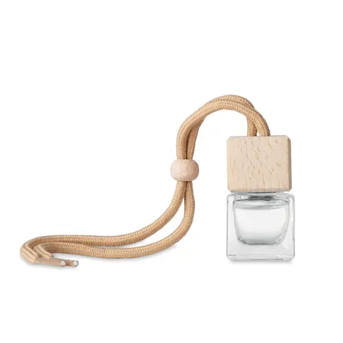 Deodorante auto 5 ml contenitore in vetro con coperchio in legno 