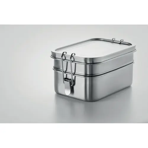 Porta pranzo in acciaio inox a 2 comparti capacità totale di 1200ml