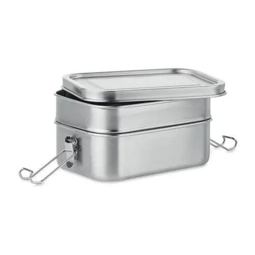 Porta pranzo in acciaio inox a 2 comparti capacità totale di 1200ml
