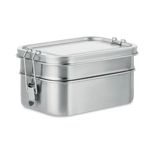 Porta pranzo in acciaio inox a 2 comparti capacità totale di 1200ml
