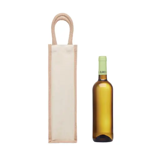 Borsa per una bottiglia di vino in tela da 320gr 110x100x350mm