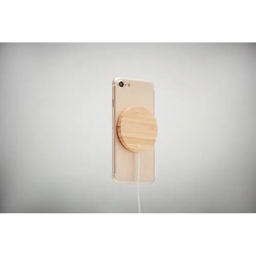 Caricatore wireless in bambù con anello magnetico da 10W