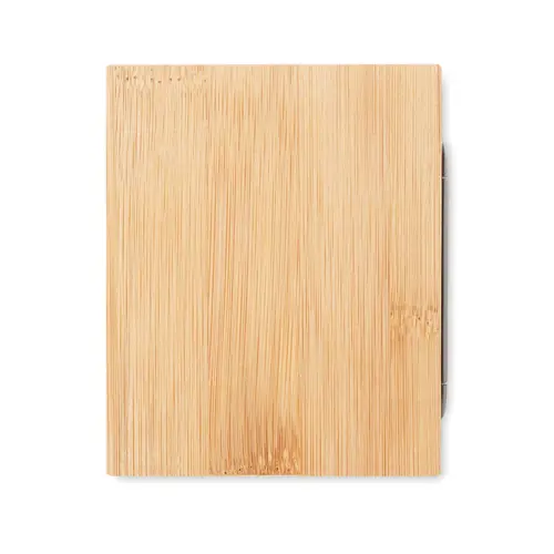 Portapenne in bambù con calendario sveglia e termometro