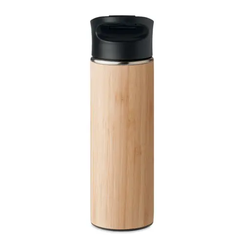 Thermos in acciaio inox e bambù doppio strato isolante 450ml