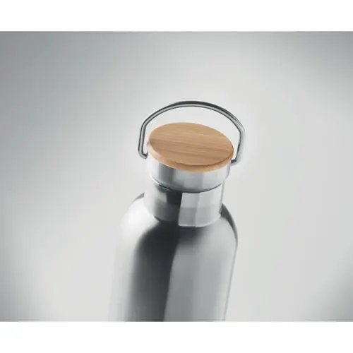 Borraccia termica in acciaio inox doppio strato isolante con tappo in bambù 750ml