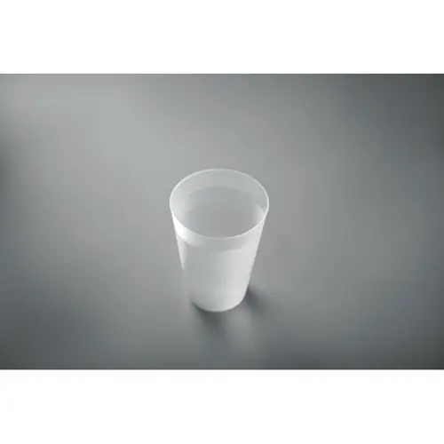Bicchiere riutilizzabile in plastica con finitura smerigliata da 300ml