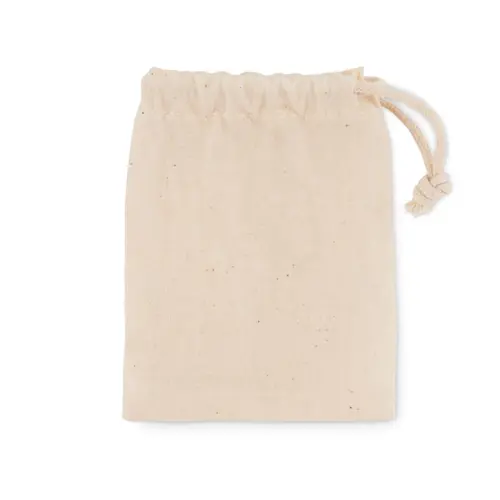 Specchio da trucco in bambù con sacchetto in cotone