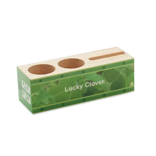 Stand da scrivania in legno con kit di semi