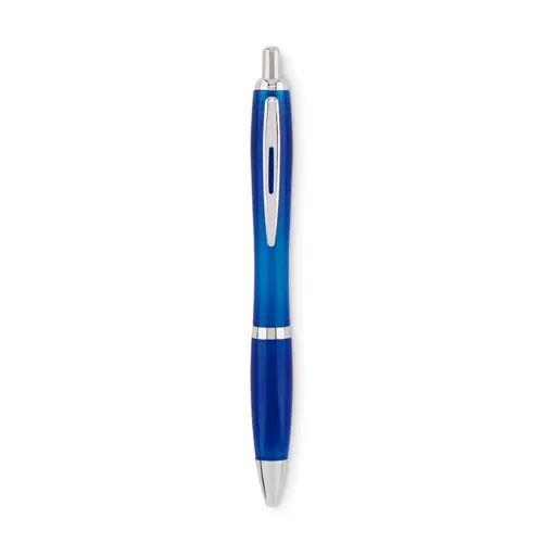 Penna a sfera in RPET disponibile in vari colori con meccanismo a scatto e refill blu