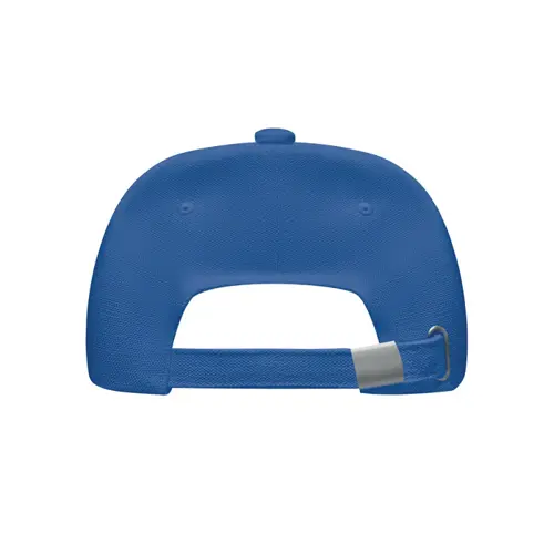 Cappello da baseball in cotone organico spazzolato con 5 pannelli e fibbia regolabile in metallo da 250gr