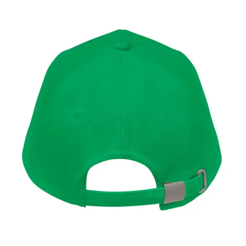 Cappello da baseball in cotone organico spazzolato con 5 pannelli e fibbia regolabile in metallo da 250gr