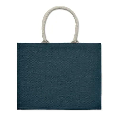 Shopper in juta laminata colorata con manici in cotone 43X20X34cm