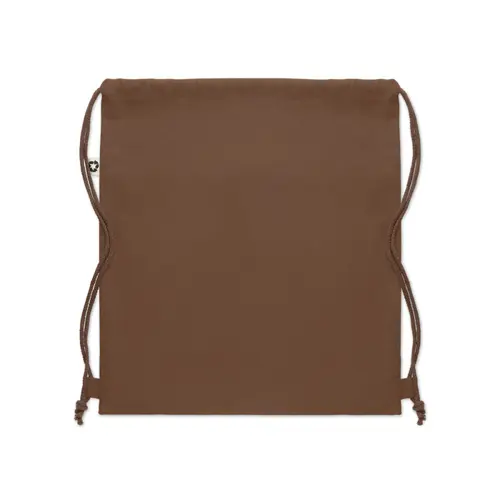 Sacca in cotone riciclato con finiture colorate e chiusura a coulisse de 220gr 38X42cm