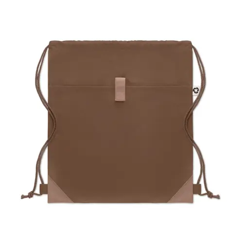 Sacca in cotone riciclato con finiture colorate e chiusura a coulisse de 220gr 38X42cm