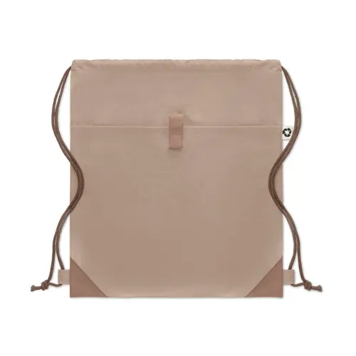 Sacca in cotone riciclato con finiture colorate e chiusura a coulisse de 220gr 38X42cm