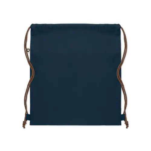 Sacca in cotone riciclato con finiture colorate e chiusura a coulisse de 220gr 38X42cm